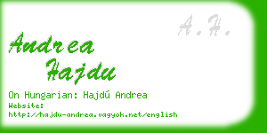 andrea hajdu business card